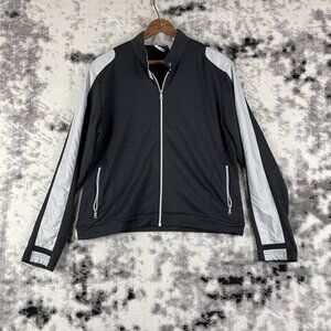 Tail Tech‎ Jacket Womens Size Medium Black Gray Trim Full Zip Pockets